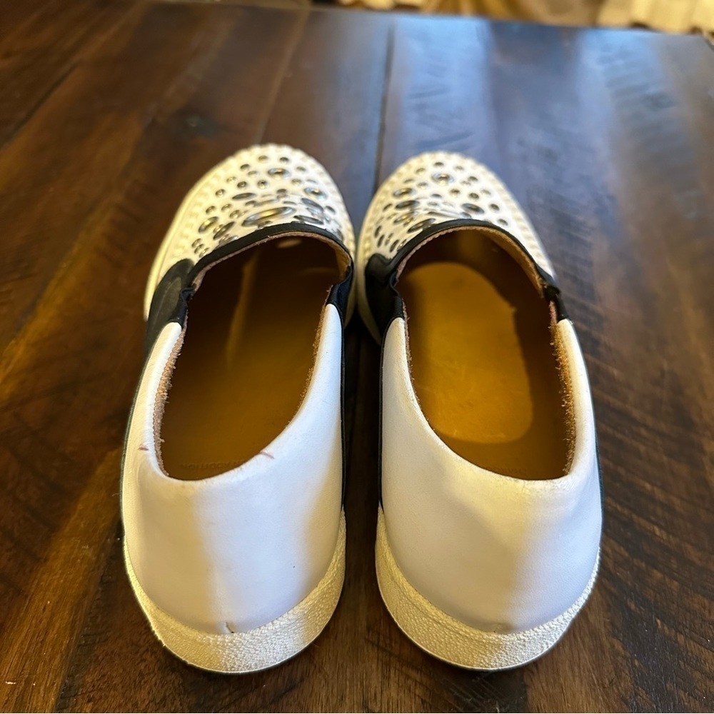Thakoon Addition Warwick 5 Sneakers White Black Cutout Slip-On Size 38 US 7.5 - Picture 5 of 7